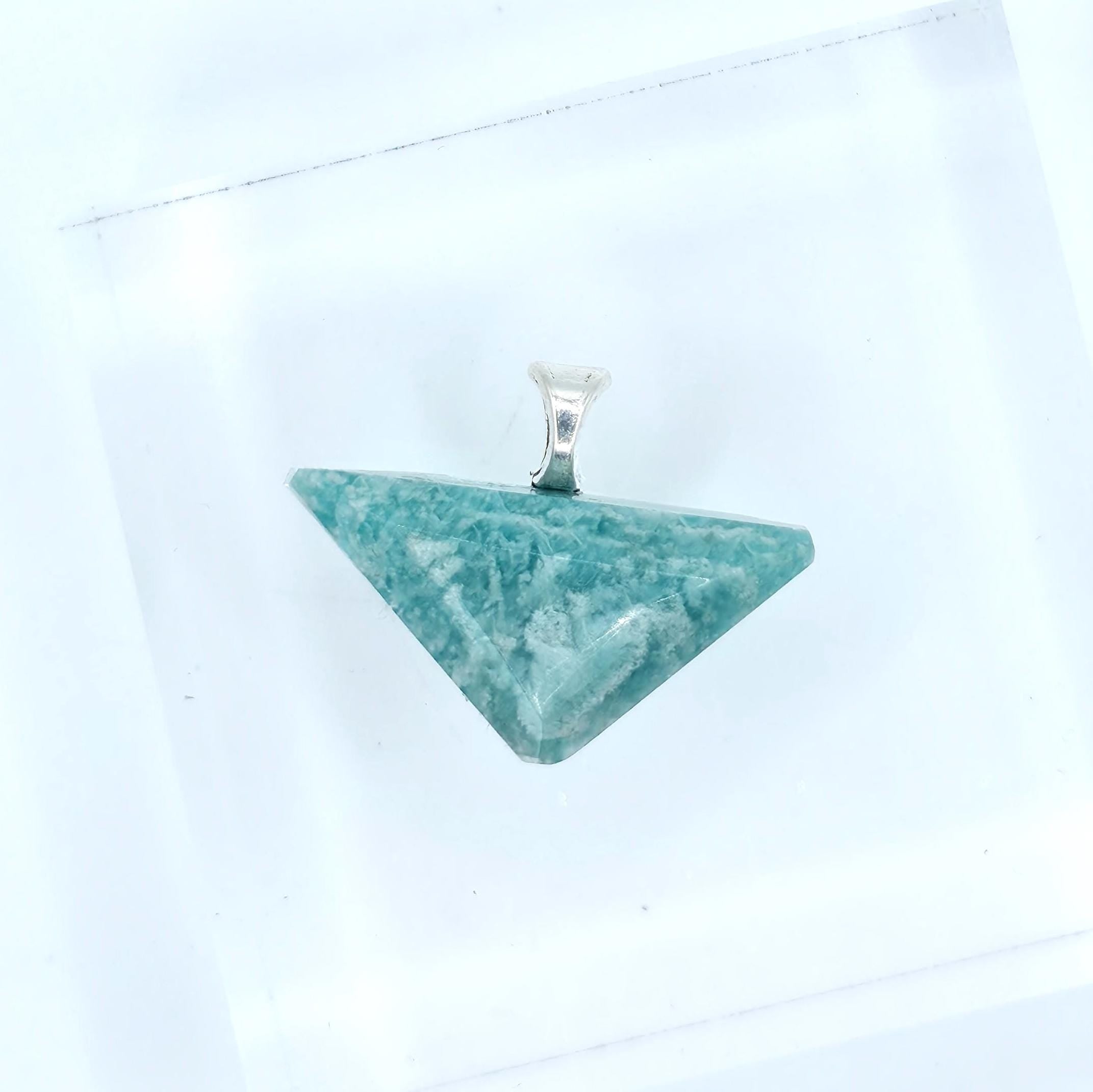 Aquamarine Pendant: Minimalist Hand-carved Stone Jewelry