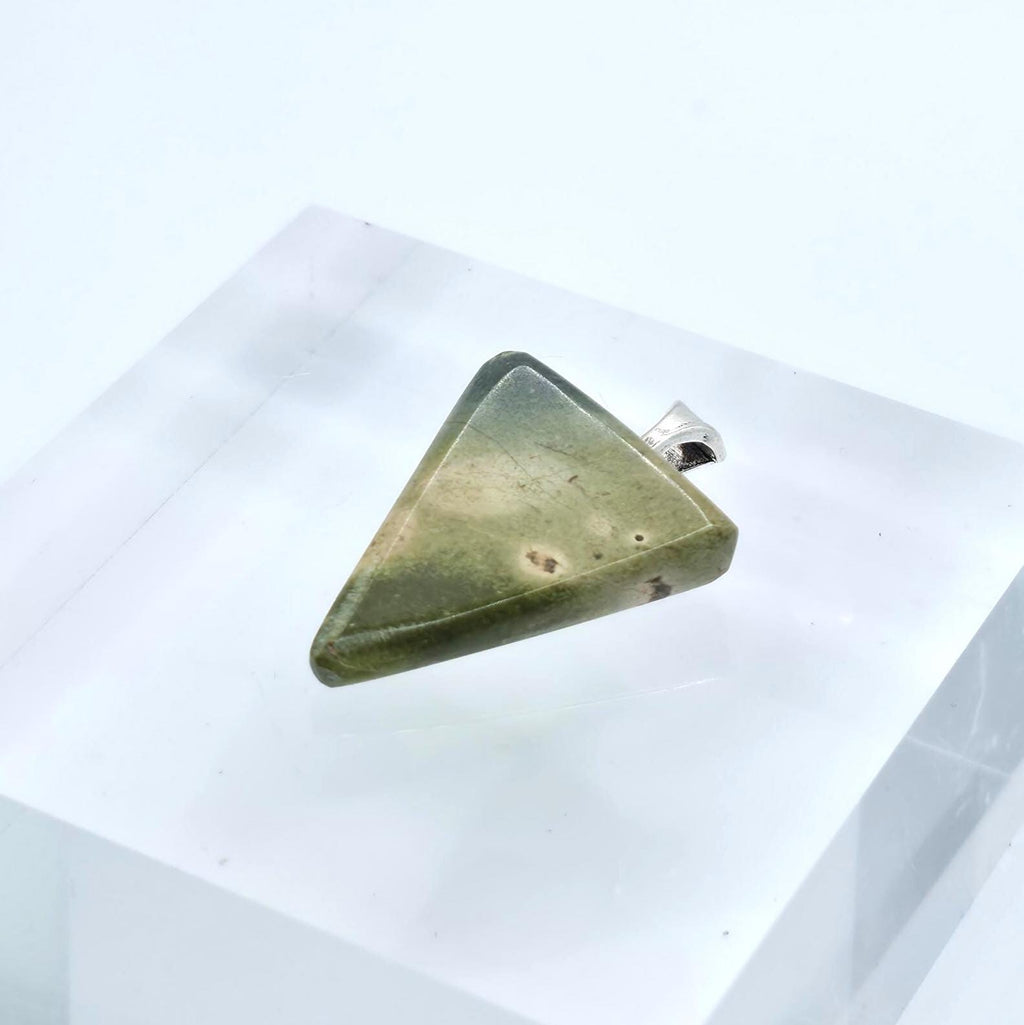 Cabochon Pendant: Carved Glacial Stone - Pacific Northwest Jewelry