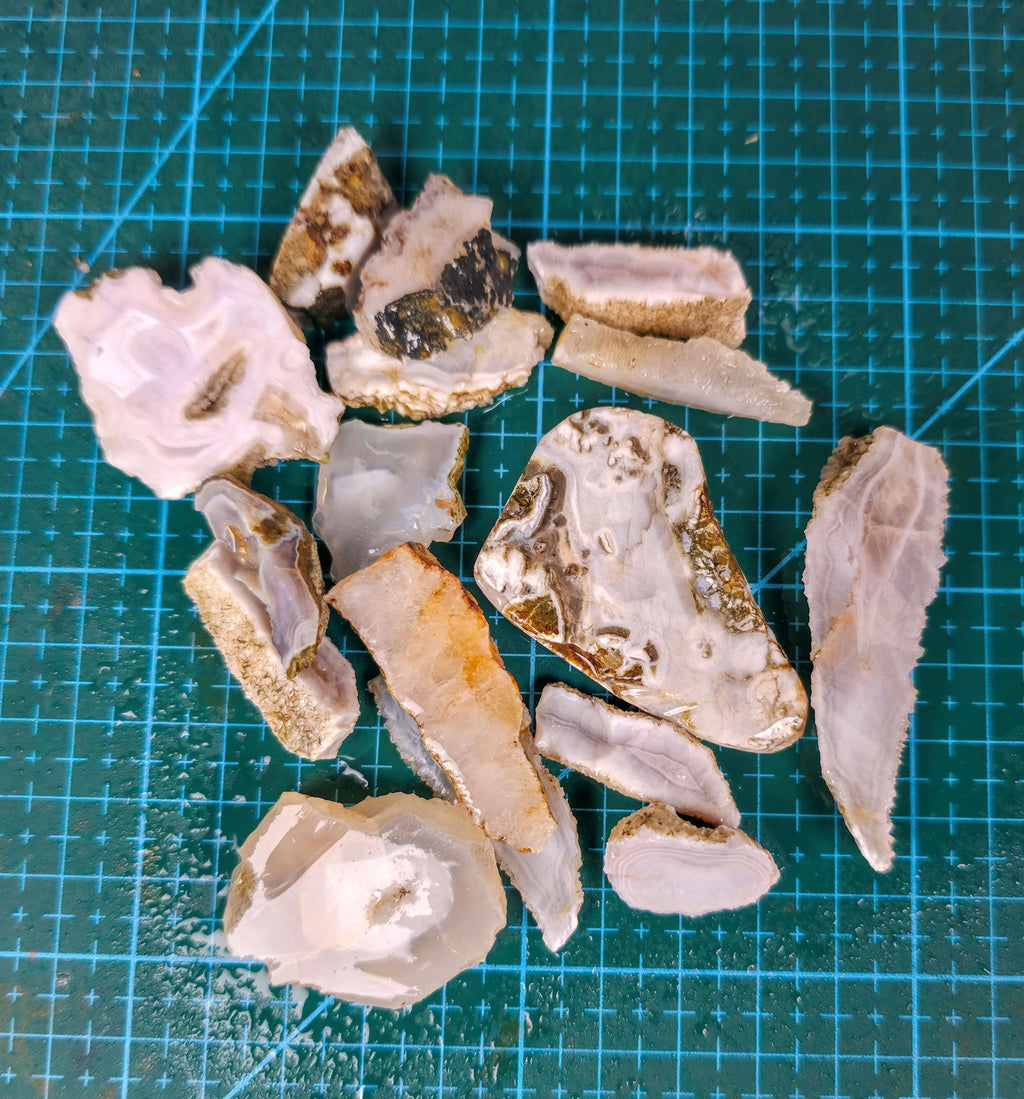 Agate Lapidary Slab Parcel: Washington Agate for Cabochon Jewelry Making