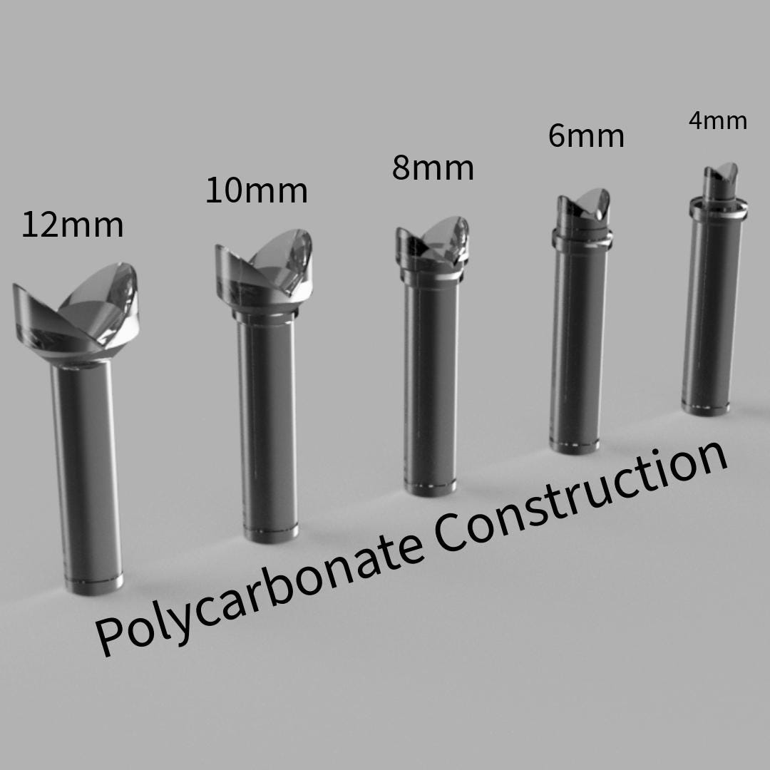 Pavilion Dop Sticks: 6mm - Wedge Style for Gem Faceting fits Vevor Faceting Machine
