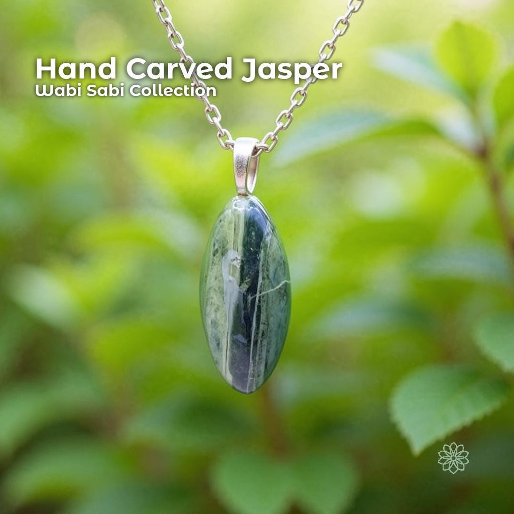 Green Banded Jasper Pendant Set | Sterling Silver Sister Stones