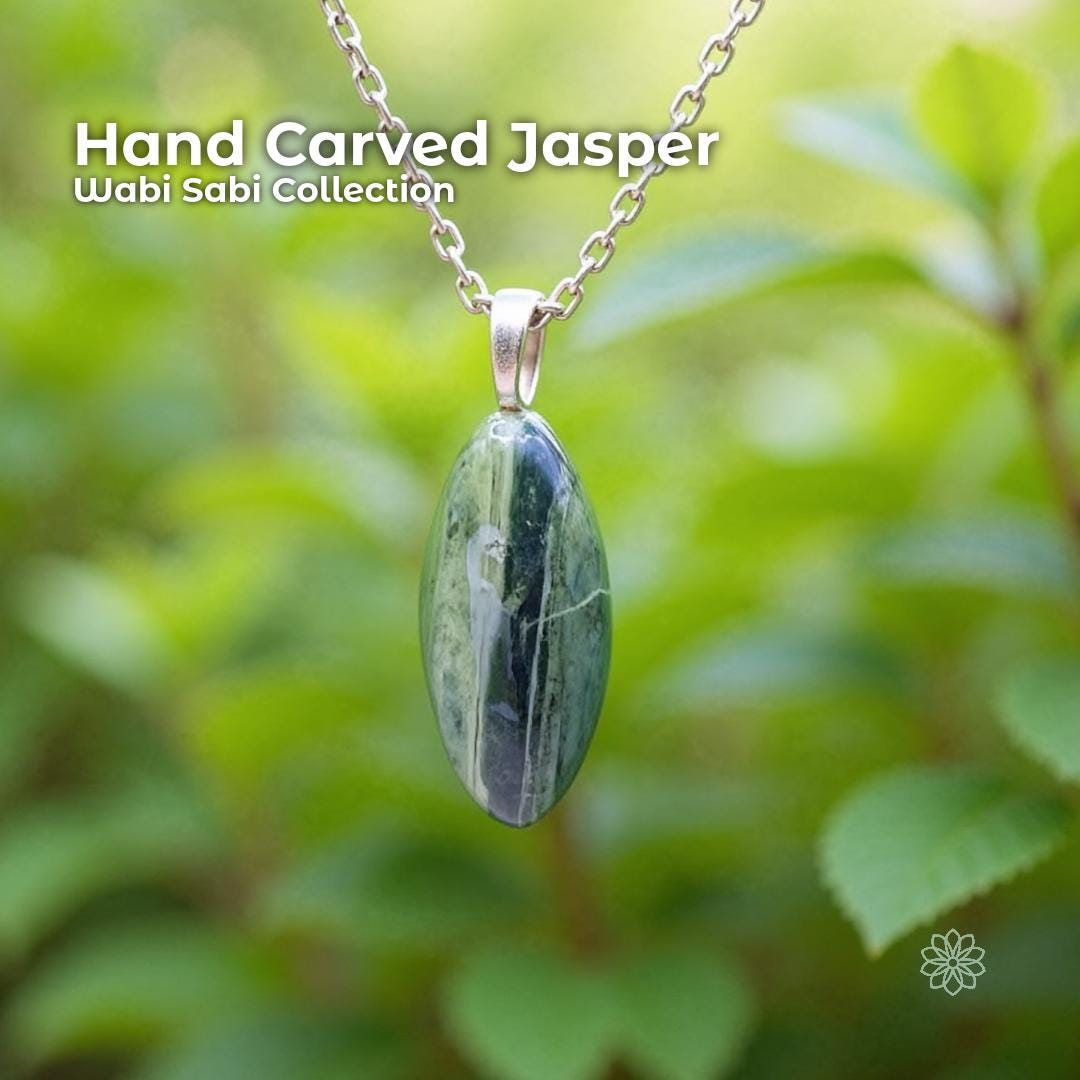 Green Banded Jasper Pendant Set | Sterling Silver Sister Stones
