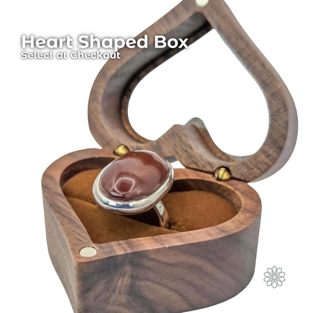 Sterling Silver Ring: Jasper Cabochon - Pacific Northwest jewellery
