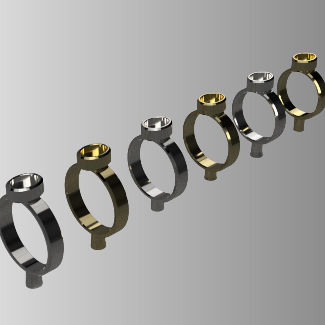 Ring Blanks: Oval Cabochon - Digital Project Files for Bambu Studios
