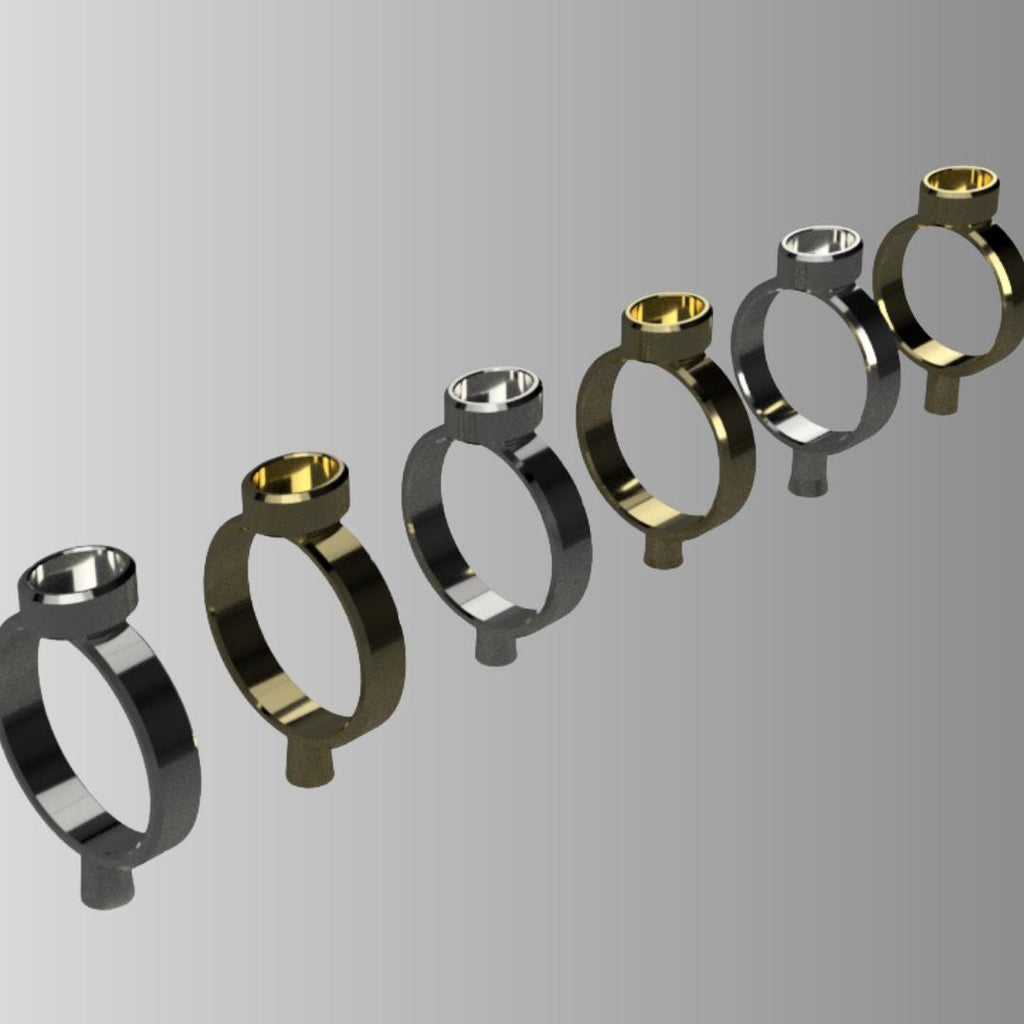 Oval Cabochon Ring Blanks | 3D-Printable Digital Files