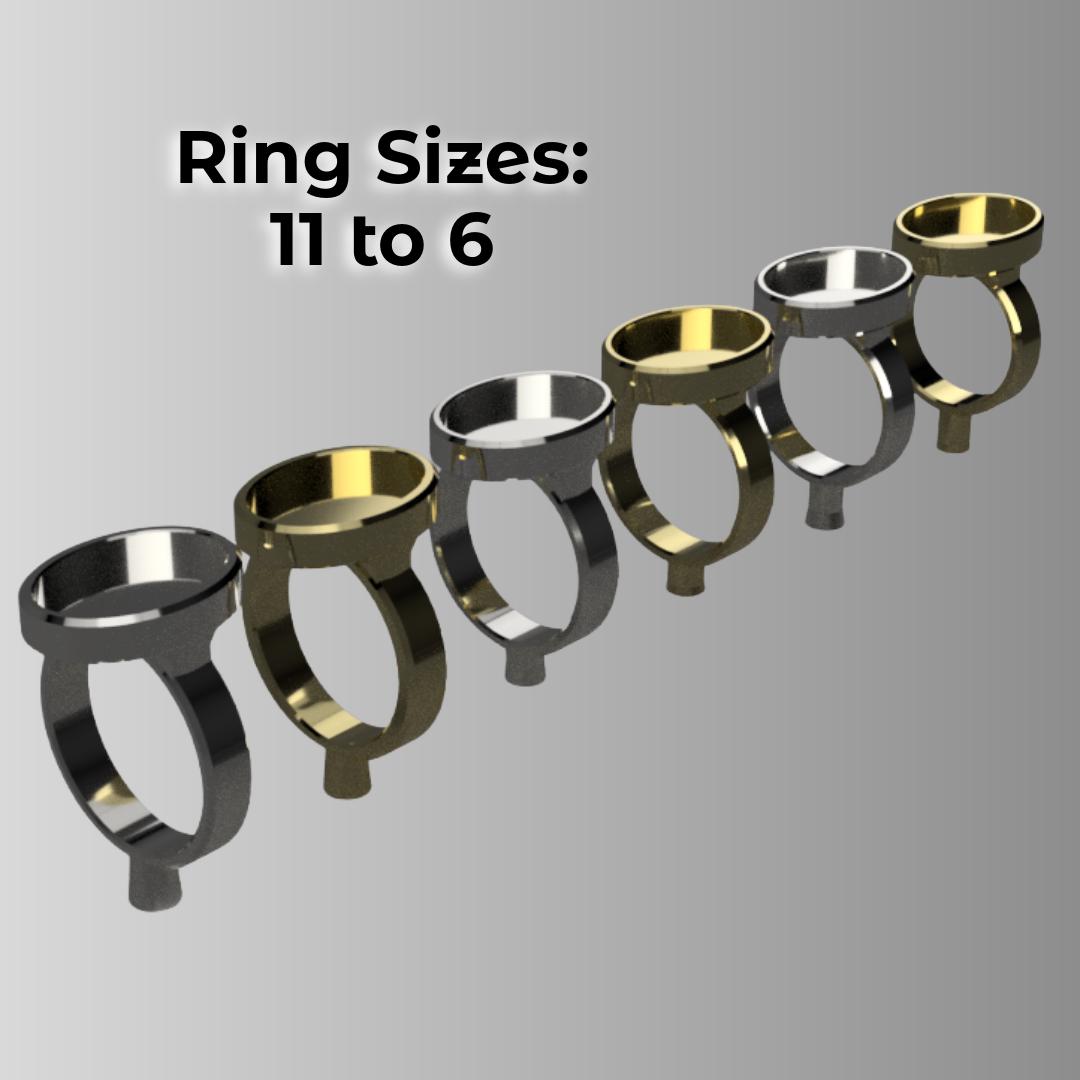 Ring Blanks: Oval Cabochon - Digital Project Files for Bambu Studios