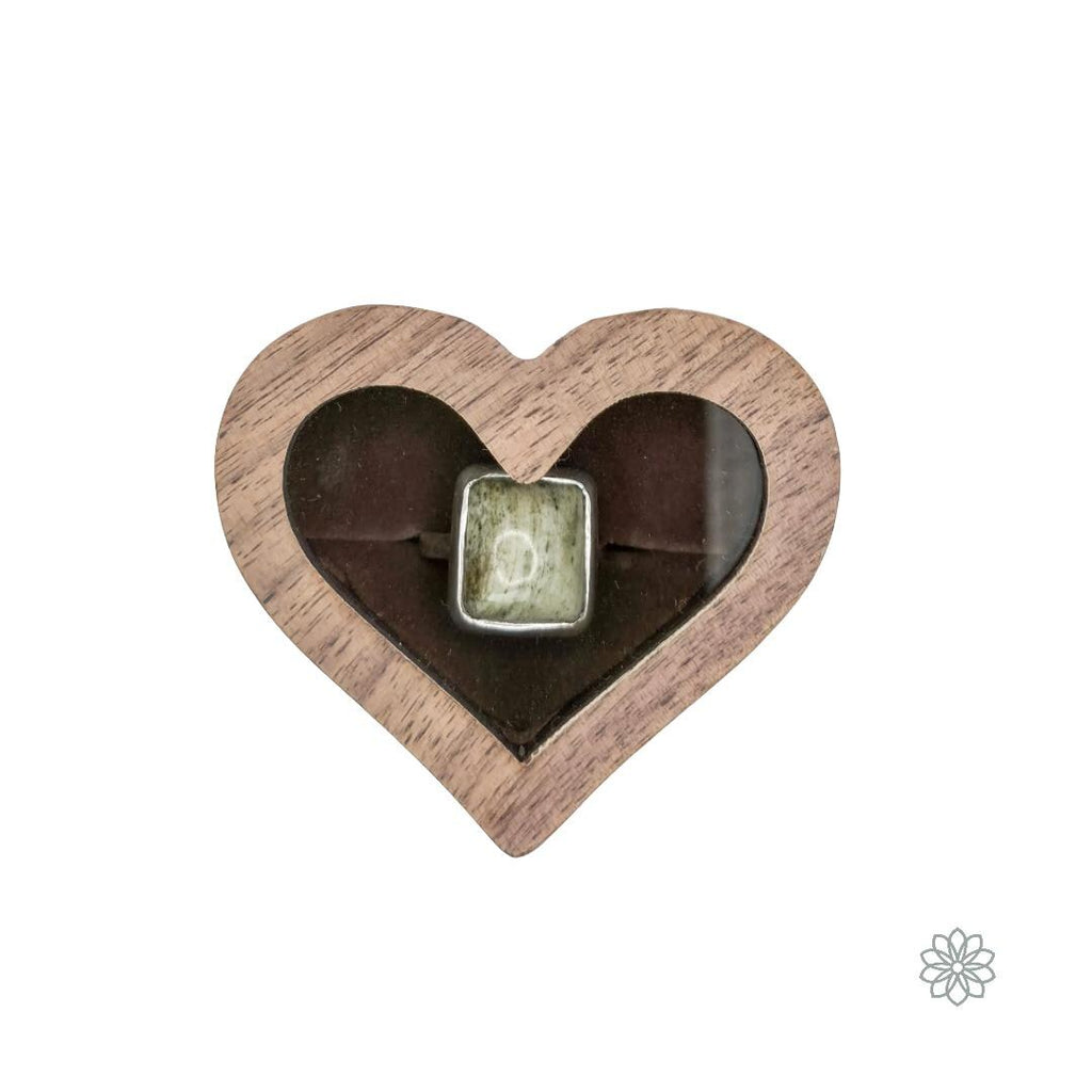Green Jasper Ring - Handcut Cabochon in Sterling Silver - Pacific Northwest Jewelry