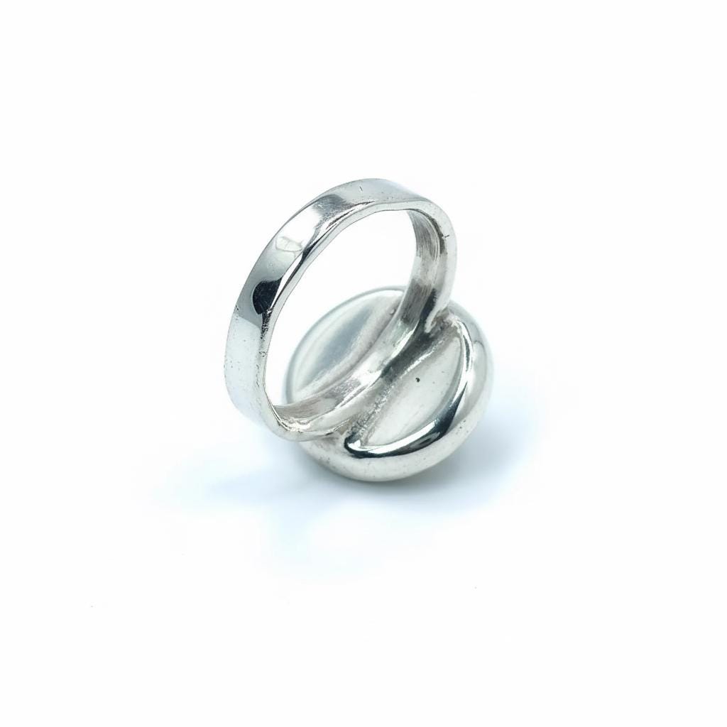 Sterling Silver Ring | Yellow Quartz Cabochon - Pacific Northwest Jewelry
