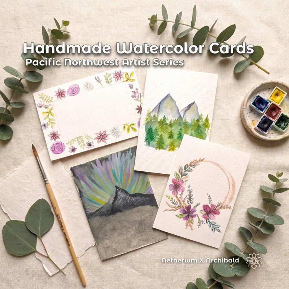 Holiday Cards: Nature-inspired Watercolor Paintings | Aetherium × Archibald