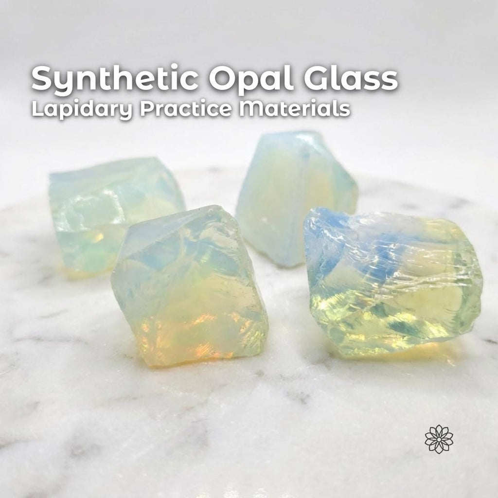 Synthetic Opal Glass Rough: 7 oz - Practice Lab Stones for Faceting & Cabbing