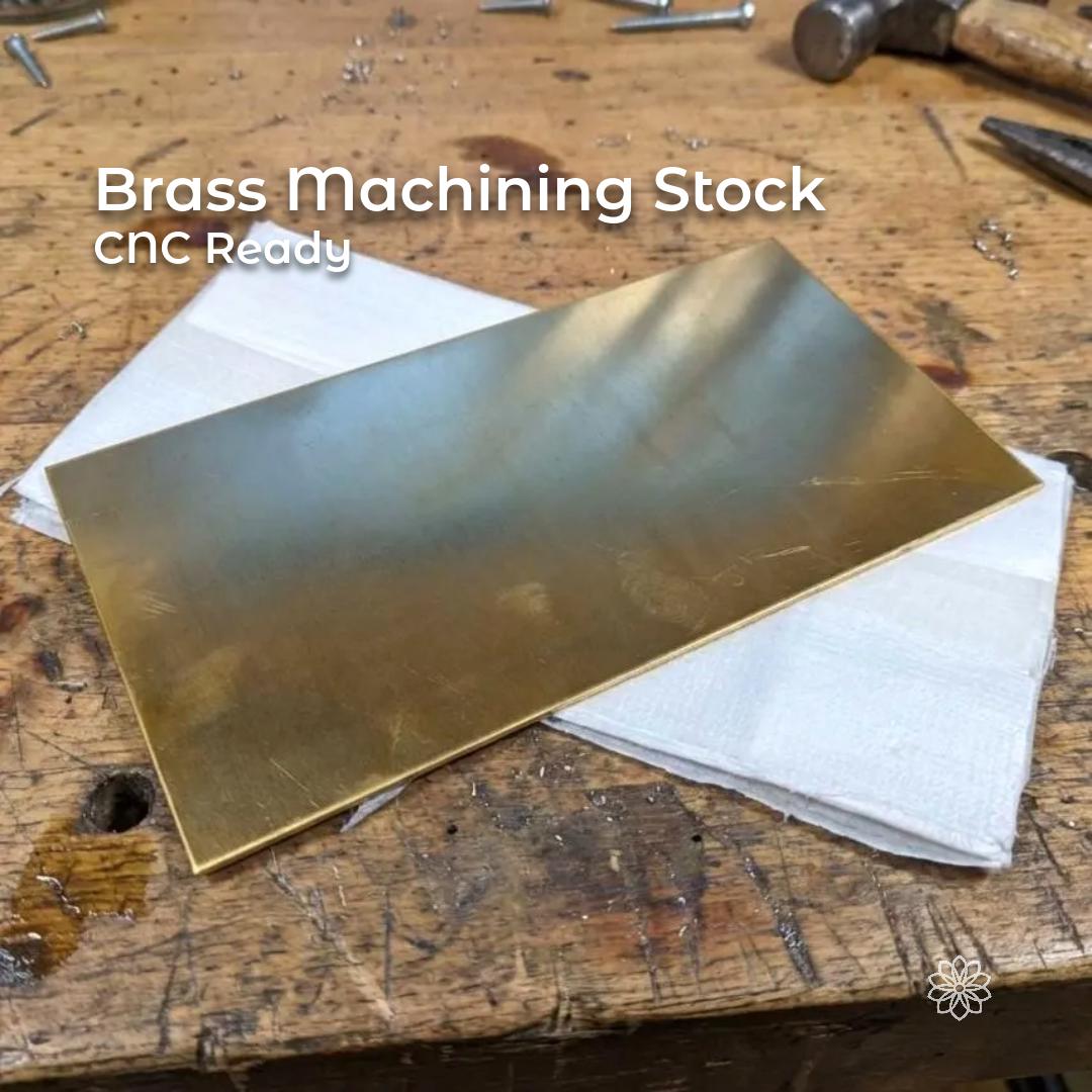 Brass Sheet Plate: CNC Machining Stock - 100 x 200mm / 4 x 8"