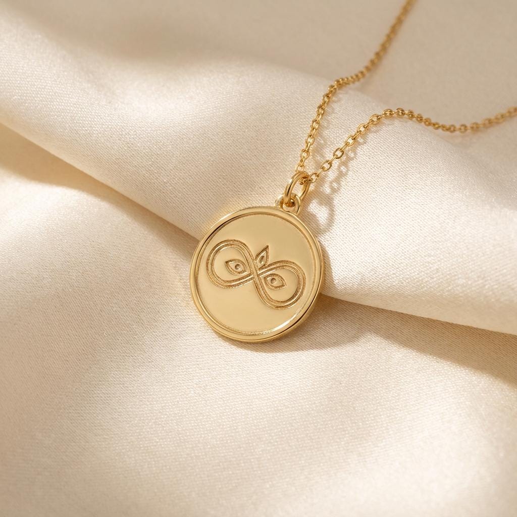 Infinity Pendant: Luxury Brass jewelry & Personalized Gift Box - CNC Machined