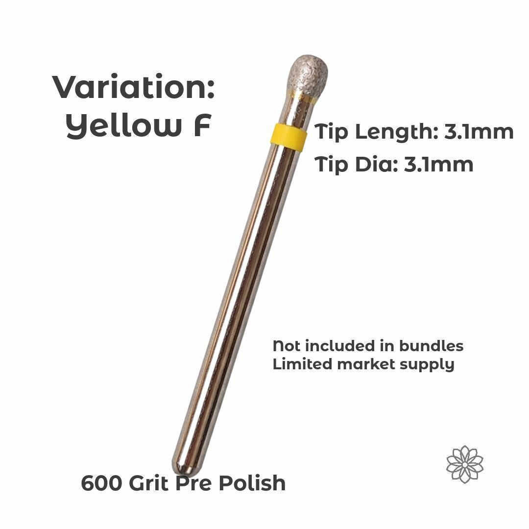 Sintered Diamond Burr: For CNC Jewelry & Lapidary Gem Cutting - 3.175mm 1/8" Shank