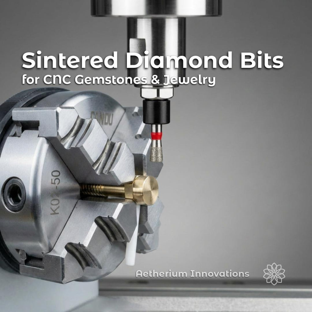 Sintered Diamond Burr: For CNC Jewelry & Lapidary Gem Cutting - 3.175mm 1/8" Shank