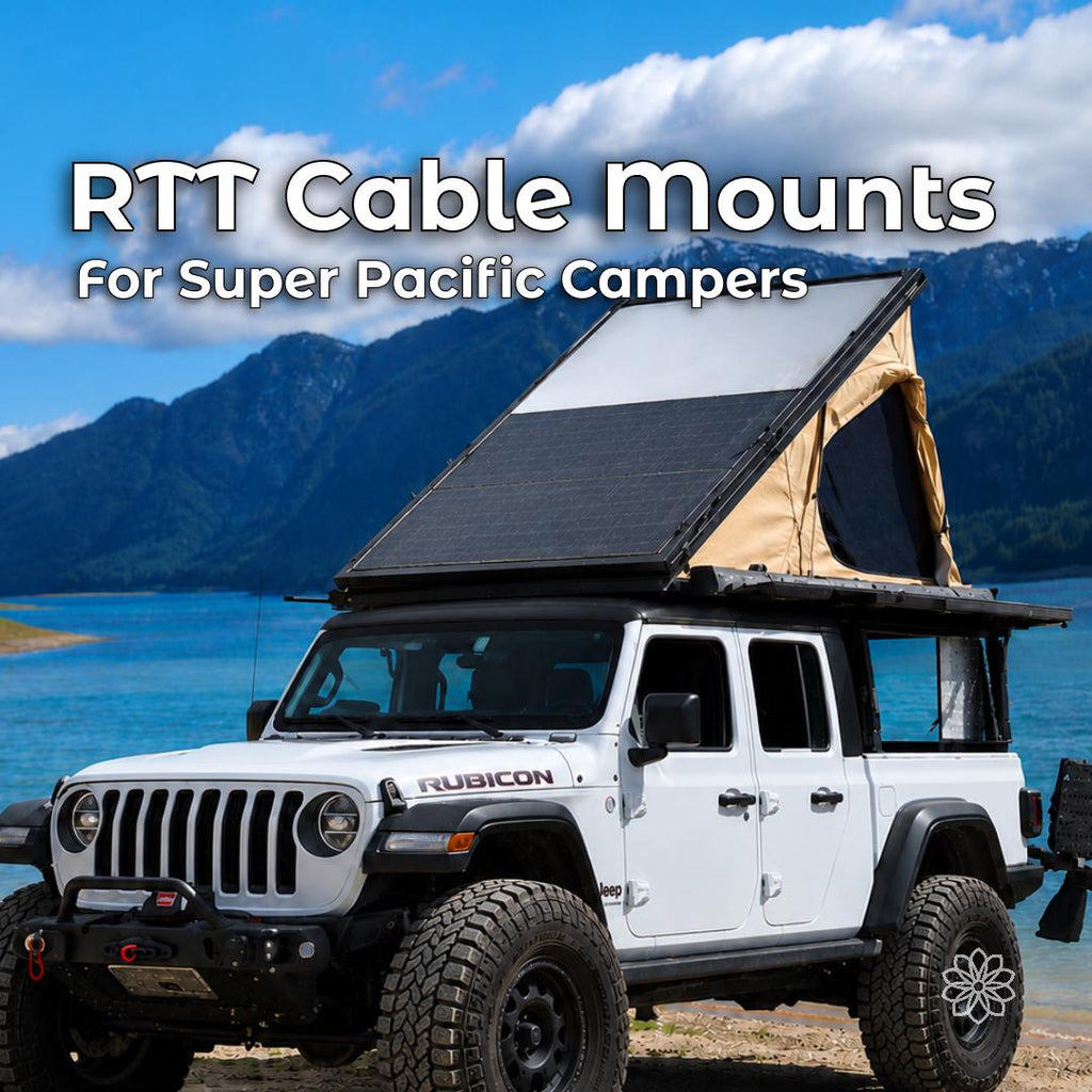 RTT cable mount context on a Super Pacific camper mounted to an overland truck.