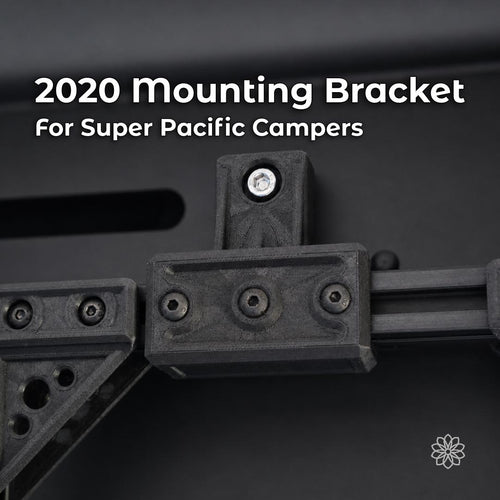 2020 mounting bracket installed on Super Pacific camper interior extrusion.