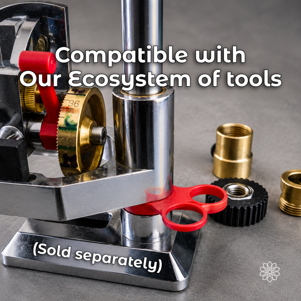Digital faceting mast shown beside VEVOR-compatible faceting-machine tool components.