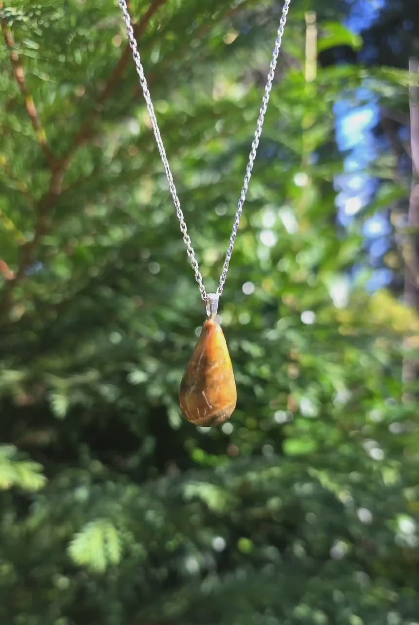 Cabochon Pendant: Banded Jasper - Pacific Northwest Jewelry