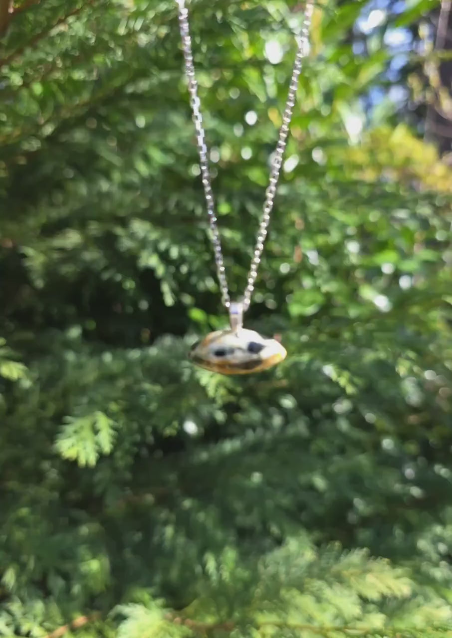 Cabochon Pendant: Exotic Jasper - Abstract Pacific Northwest Jewelry